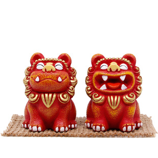 可爱创意狮三百风狮爷闽南石狮子厦门鼓浪屿纪念品小摆件伴手礼物