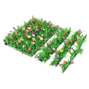 仿真隔断草坪绿植带花植物墙塑料装饰绿草皮垫地毯造景摆设窗台