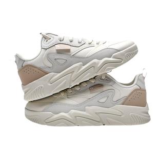 特步男鞋2026春季皮面防水潮流板鞋男士复古休闲鞋子厚底老爹鞋男