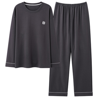 男士春秋款纯棉睡衣套装