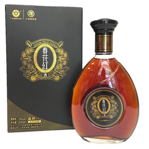 石湾酒厂 阳春32度春花红酒500ml单瓶礼盒装 春砂仁酒露酒