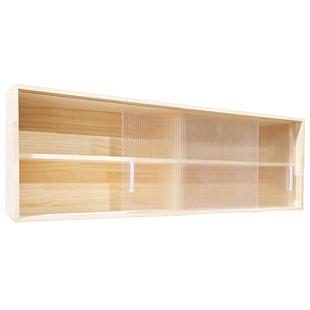 实木吊柜墙壁柜客厅挂柜墙柜长虹玻璃推拉门餐边柜储物书柜挂墙式