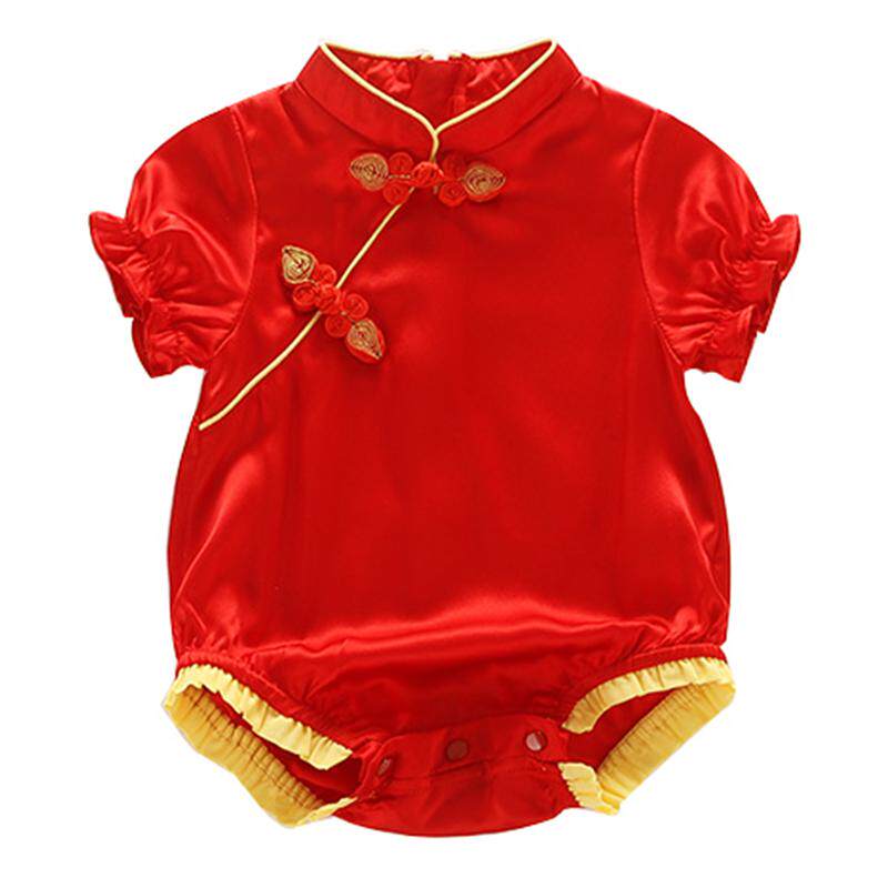 婴儿连体衣真丝桑蚕丝抓周岁礼服