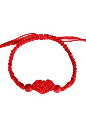 小爱心手绳手链手工编织