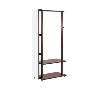 英尼斯实木穿衣镜无框全身镜落地镜家用简约可移动挂衣架试衣镜子