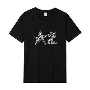 伍佰歌名RockStar2演唱会T恤短袖男女纯棉同款衣服粉丝周边应援服