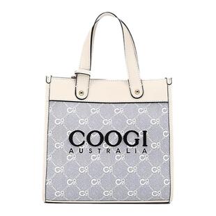 COOGI库奇包包春季新款真皮手提包百搭单肩斜挎包休闲时尚托特包