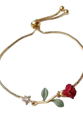 许肆送江荞同款手工彩绘玫瑰手链