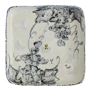 日本原装进口 古染四角大钵 日式茶器食器 多用陶瓷和风家用钵