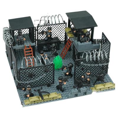 警察特警特种兵人仔军事基地乐高小人偶作战场景拼装男孩积木玩具