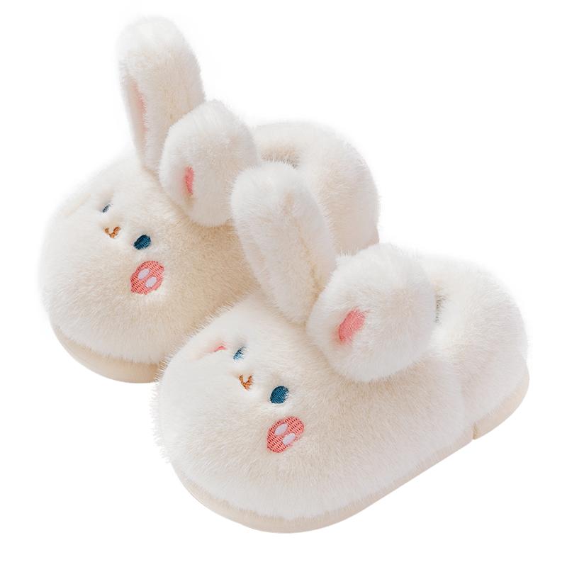 秋冬女童棉拖鞋包跟2025新款儿童室内防滑居家男宝宝毛毛保暖棉鞋