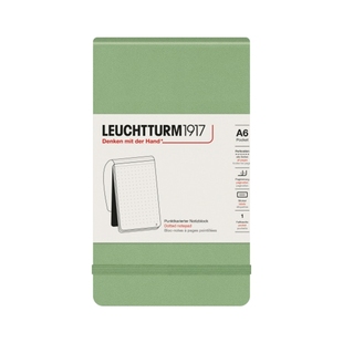 LEUCHTTURM1917德国灯塔上翻本便携速记笔记本备忘录记事本小本子A6商务风硬皮横线空白点格【可定制印名字】