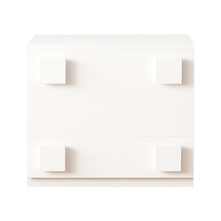 HERZZI白色奶油风斗柜模块化组合柜子胡桃色卡门柜黑色中古餐边柜