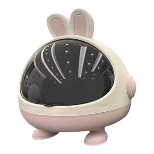 彩球整理盒创意可爱兔耳桌面摆件收纳盒防尘翻盖收纳玩具零食杂物