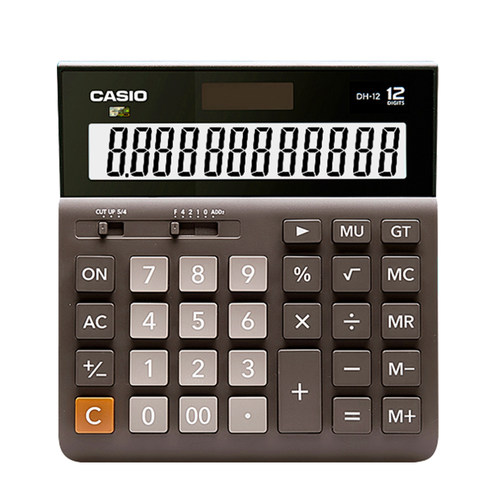 CASIO卡西欧MH/DH-12商务型会计财务办公计算器简约可爱迷你时尚白领大按键大屏太阳能计算机包邮