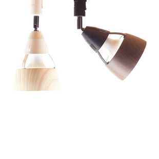 出口日本木纹日式北欧水转印木纹导轨射灯客厅背景墙家用服装店灯