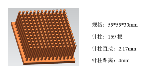 静音路由器针柱服务器芯片全纯铜散热片diy小型被动铜散热器定制