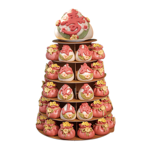 山东忆胶东寿桃花馍老人生日祝寿花饽饽馒头礼盒福袋寿星寿比南山