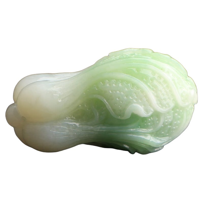 梵峙和田玉白菜翠青玉挂件