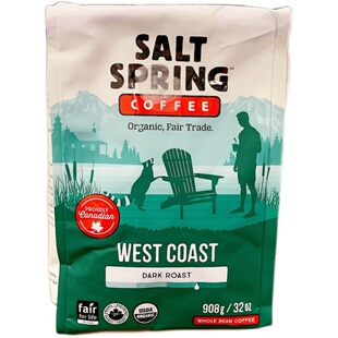 加拿大直邮SaltSpring盐泉黑巧克力干果味深度烘焙咖啡豆