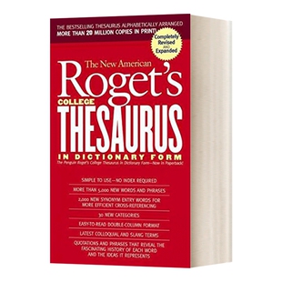 英文原版 New American Roget's College Thesaurus in Dictionary Form 新美国罗格大学词典 修订和更新 英文版 进口英语书籍