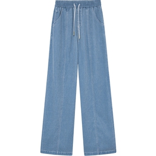 【莱赛尔】Juicy Couture橘滋牛仔裤女直筒单宁长裤