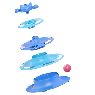 猫转盘玩具自嗨解闷逗猫棒转盘球逗猫神器羽毛小幼猫宠物益智神器