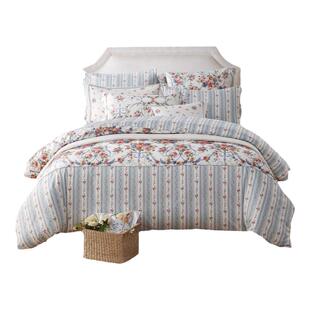 梦洁家纺正品新中式简美小清新全棉纯棉四件套套件田园床单248