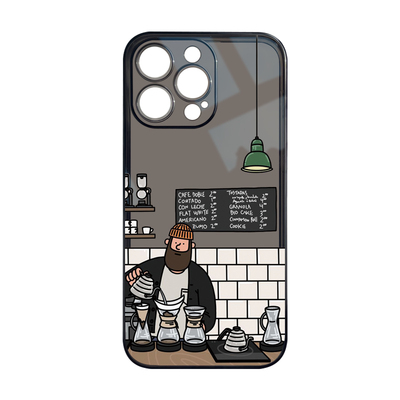 适用于苹果15系列透明壳咖啡