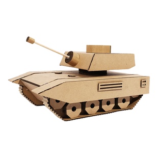 幼教坦克模型材料包纸箱纸板DIY儿童学生手工作业变废为宝国庆节