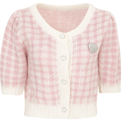 小香风早秋羊毛外套宽松针织衫