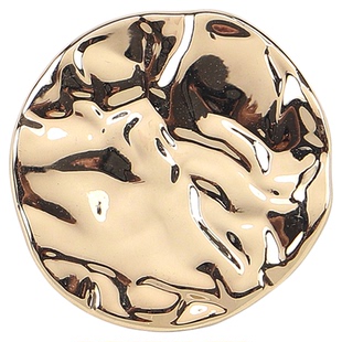 简约圆形波纹面小香风金属纽扣实心质感手缝上衣外套大衣风衣扣子