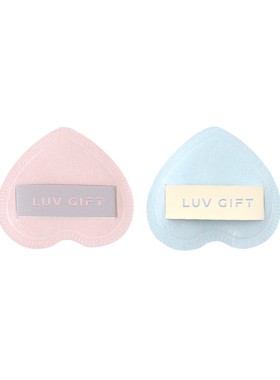 爱物极物LUVGIFT爱心腮红粉扑云丝粉扑柔软扑搭配腮红膏专用粉扑
