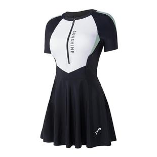 贵人鸟泳衣女连体2025新款高级感游泳馆专用微胖女孩遮肉温泉泳装