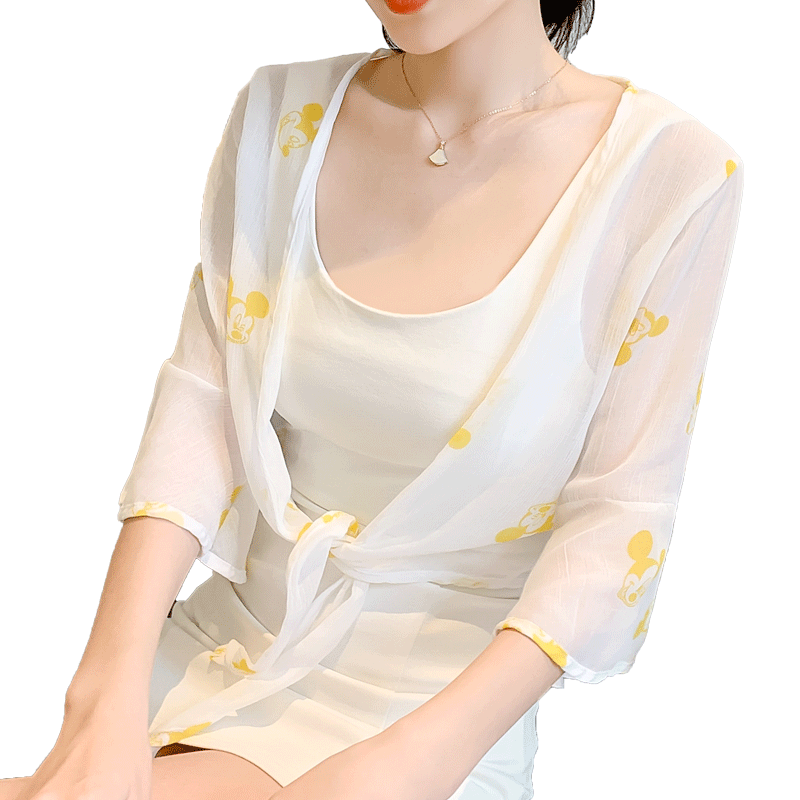 披肩夏季配小吊带配裙子的空调衫