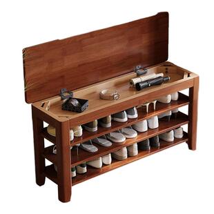 实木换鞋凳简易多层多功能收纳一体家用入户进门口可坐穿换鞋架子