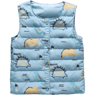 雅鹿儿童轻薄羽绒马甲背心男童女童婴儿宝宝内穿羽绒服内胆青少年