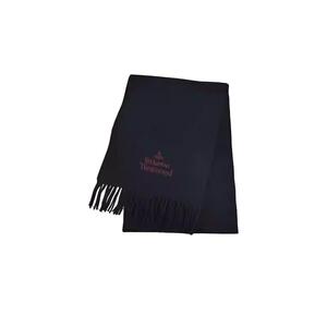 【自营】Vivienne Westwood品牌徽标绒线围巾81030007 W00Q7 AAB