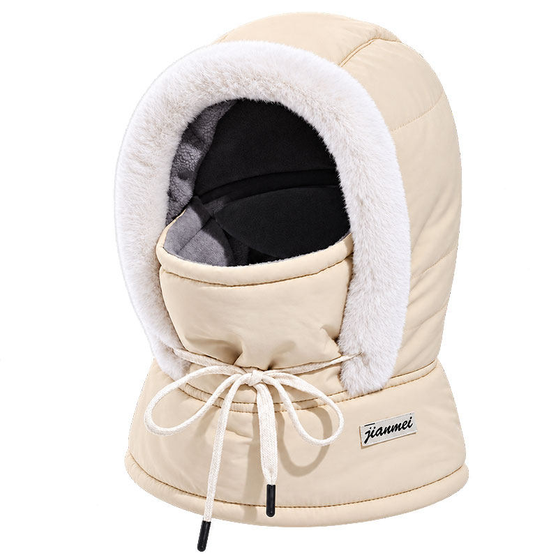 冬季保暖雷锋帽子加绒加厚防寒面罩围脖一体帽户外防风骑行包头帽
