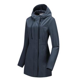 33000f北欧户外软壳衣大码女透气抓绒衣耐磨中长款防水防风