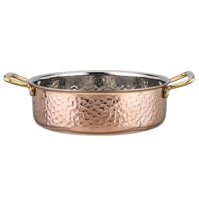 蟹哥俩虾蟹锅定制双耳金色锅海鲜紫苏蛙虾干锅不锈钢锅具电磁炉用