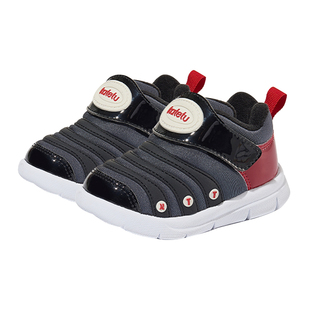 卡特兔童鞋2024新款男童加绒毛毛虫女童保暖棉鞋宝宝冬季机能鞋