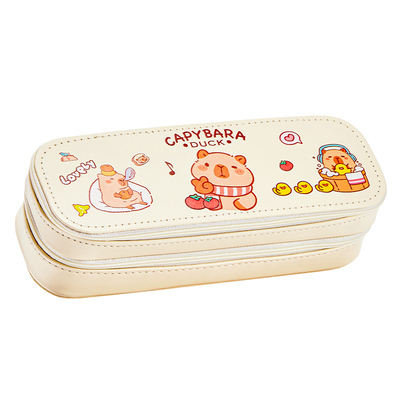 双层大容量防水可爱笔袋