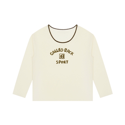 CALLEDBACK浅黄色长袖卫衣