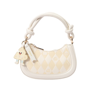 森马包包斜挎包女2024新款手提包时尚设计感单肩包俏皮可爱豌豆包