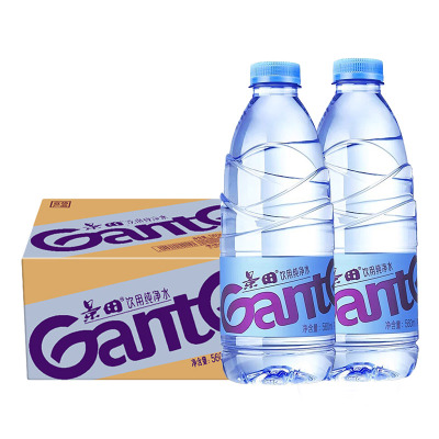 景田纯净水560ml*24瓶整箱特批价家庭办公会议小瓶饮用水非矿泉水