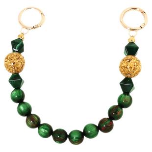 绿色串珠手提包带子女士斜挎包装饰链条单买手机链腋下包链配饰