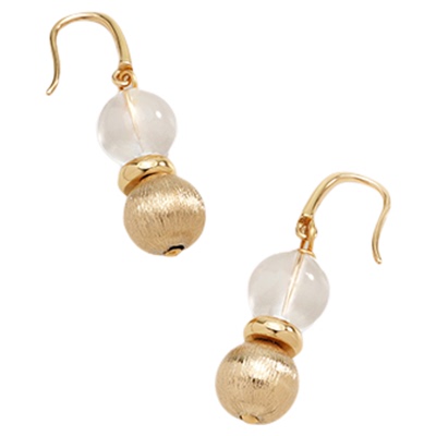 RCRetroChic果壳晶石双珠耳环