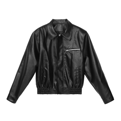 PU皮衣外套秋季痞雅机车服皮夹克