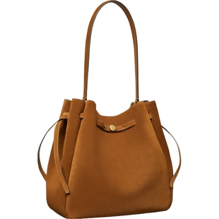 【礼物】TORY BURCH 汤丽柏琦 ROMY 大号绒面革水桶包 179987